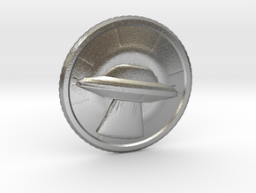 Invasion coin (1.4") in Natural Silver