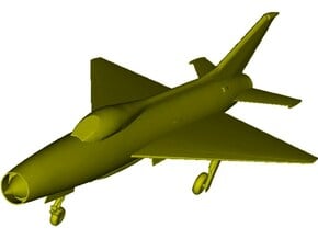 1/87 scale Mikoyan Gurevich MiG-21 Fishbed C model in Tan Fine Detail Plastic