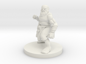 Dwarf Monk 2 in White Premium Versatile Plastic