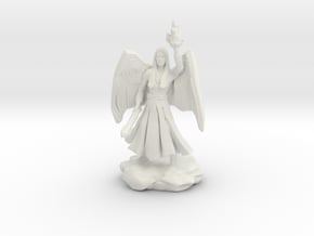 Female Aasimar Cleric With Mace in White Natural Versatile Plastic