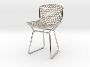 Knoll Bertoia Side Chair Frame 1:12  Scale in Rhodium Plated Brass