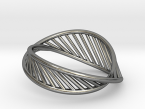DNA Ring US7 in Polished Silver: 8 / 56.75