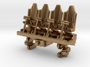 Wagon Seats small in Natural Brass (Interlocking Parts)
