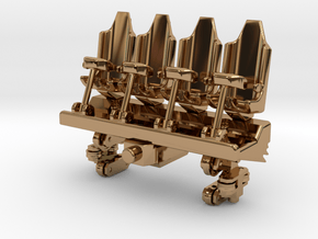 Wagon Seats small in Polished Brass (Interlocking Parts)