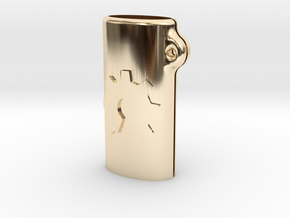 BIC mini OSH keychain in 14K Yellow Gold