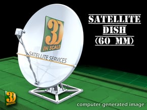 Satellite dish (60mm) in Smooth Fine Detail Plastic