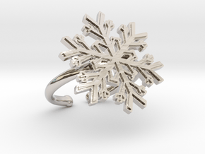 Snowflake Ring 1 d=16.5mm Adjustable h21d165a in Platinum