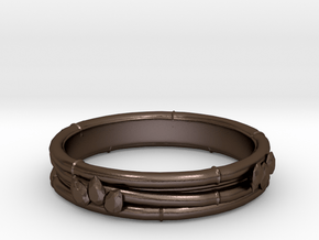 Taketori ring(Japan 10,USA 5.5,Britain K)  in Polished Bronze Steel