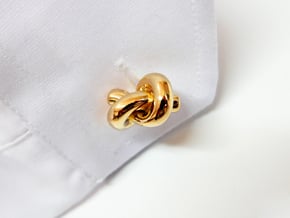 Love knots cufflinks in Polished Brass