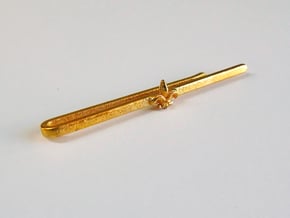 Tie clip_Fleur de lis in Polished Gold Steel