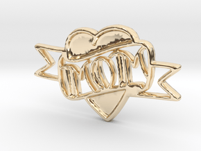 MOM Pendant in 14K Yellow Gold: Extra Small