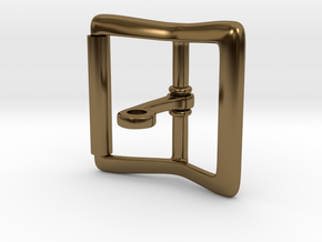 Locking Tongue Roller Buckle (4cm) in Polished Bronze (Interlocking Parts)