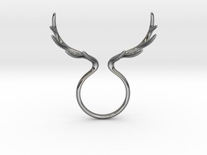 Antler Ring No.1 in Fine Detail Polished Silver