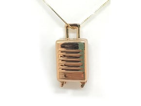 Customizable Trolley pendant-Ciondolo trolley pers in 14k Rose Gold Plated Brass