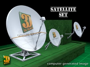 Satellite dish (30+60mm) - set in Smooth Fine Detail Plastic