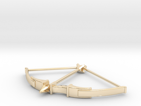 Recurve Bow Pendant in 14K Yellow Gold