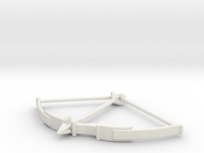 Recurve Bow Pendant in White Natural Versatile Plastic