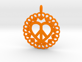 21 - Pretzel Hearts in Orange Processed Versatile Plastic: Small