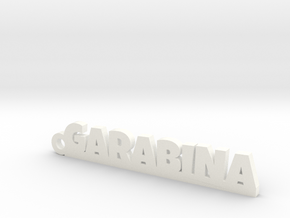 GARABINA_keychain_Lucky in White Processed Versatile Plastic