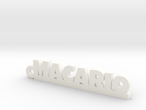 MACARIO_keychain_Lucky in Fine Detail Polished Silver