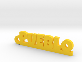 PUEBLO_keychain_Lucky in Yellow Processed Versatile Plastic
