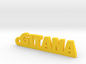 GITANA_keychain_Lucky in Polished Brass