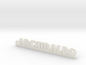 ARCHIBALDO_keychain_Lucky in White Processed Versatile Plastic