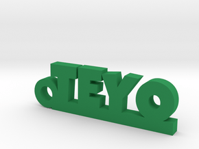 TEYO_keychain_Lucky in Green Processed Versatile Plastic