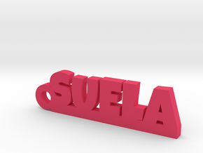 SUELA_keychain_Lucky in Polished and Bronzed Black Steel