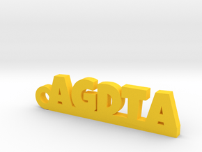 AGDTA_keychain_Lucky in Yellow Processed Versatile Plastic