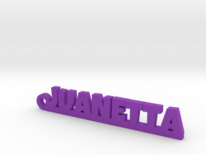 JUANETTA_keychain_Lucky in Purple Processed Versatile Plastic