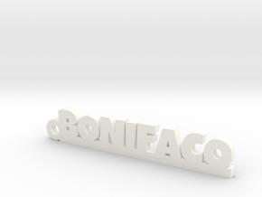 BONIFACO_keychain_Lucky in White Processed Versatile Plastic