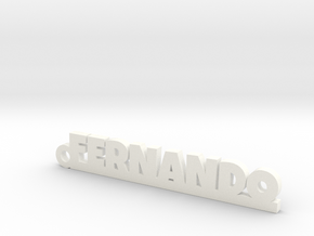 FERNANDO_keychain_Lucky in White Processed Versatile Plastic