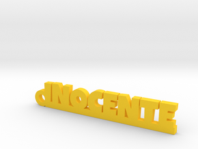 INOCENTE_keychain_Lucky in Yellow Processed Versatile Plastic