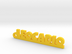 LEOCADIO_keychain_Lucky in Yellow Processed Versatile Plastic