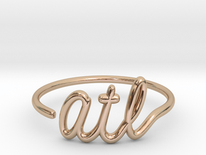 ATL Wire Ring (Adjustable) in 14k Rose Gold Plated Brass