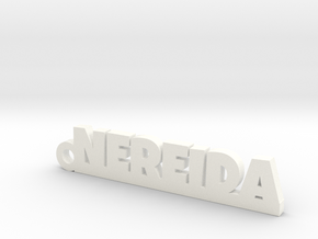 NEREIDA_keychain_Lucky in White Processed Versatile Plastic