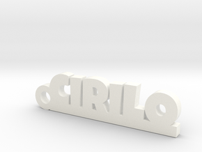 CIRILO_keychain_Lucky in White Processed Versatile Plastic