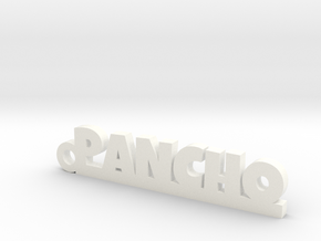 PANCHO_keychain_Lucky in White Processed Versatile Plastic