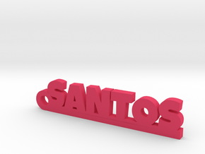 SANTOS_keychain_Lucky in 14k Rose Gold Plated Brass