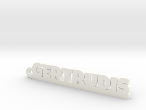 GERTRUDIS_keychain_Lucky in White Processed Versatile Plastic