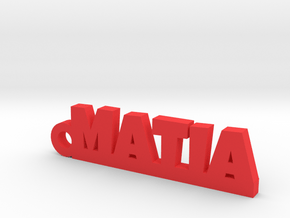 MATIA_keychain_Lucky in Red Processed Versatile Plastic