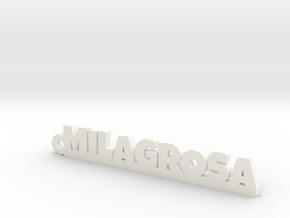 MILAGROSA_keychain_Lucky in Polished and Bronzed Black Steel