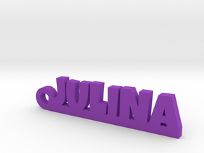 JULINA_keychain_Lucky in Purple Processed Versatile Plastic