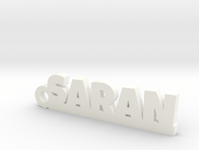 SARAN_keychain_Lucky in Polished and Bronzed Black Steel