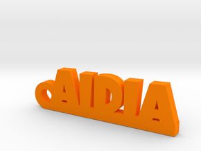 AIDIA_keychain_Lucky in Orange Processed Versatile Plastic