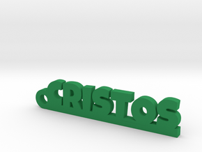 CRISTOS_keychain_Lucky in Fine Detail Polished Silver