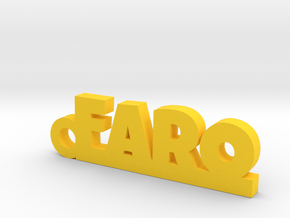 FARO_keychain_Lucky in Yellow Processed Versatile Plastic