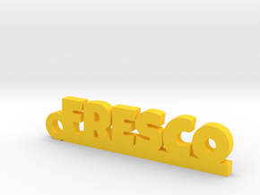 FRESCO_keychain_Lucky in Polished Brass