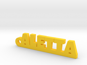 ALETTA_keychain_Lucky in Yellow Processed Versatile Plastic